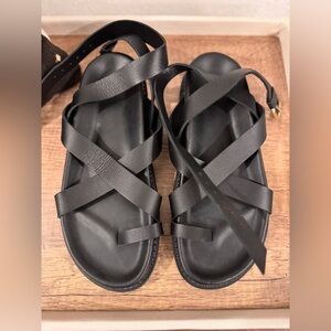 Black Strappy Sandals